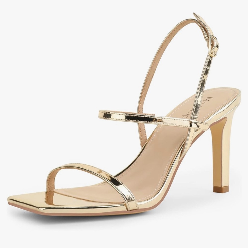 Brand new gold heels